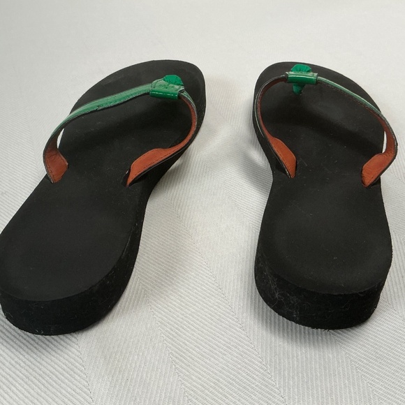 Eliza B Sandals Green Patent Leather Size 7 - Picture 4 of 12